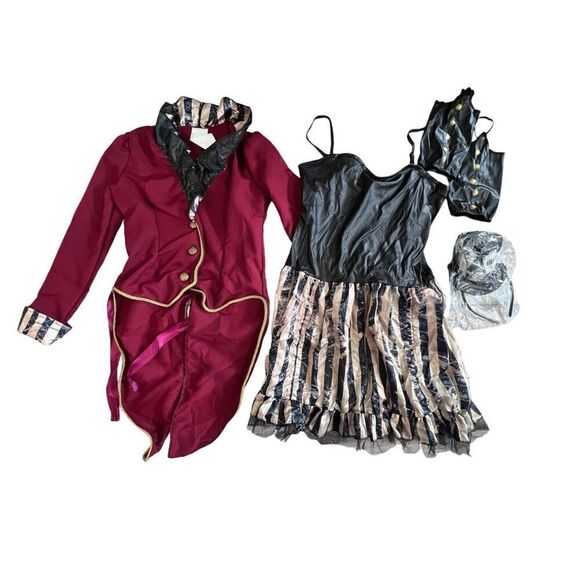 Fun World Freak Show Ring Mistress Circus Halloween Pretend Cosplay 12/14 Kids - Picture 4 of 7